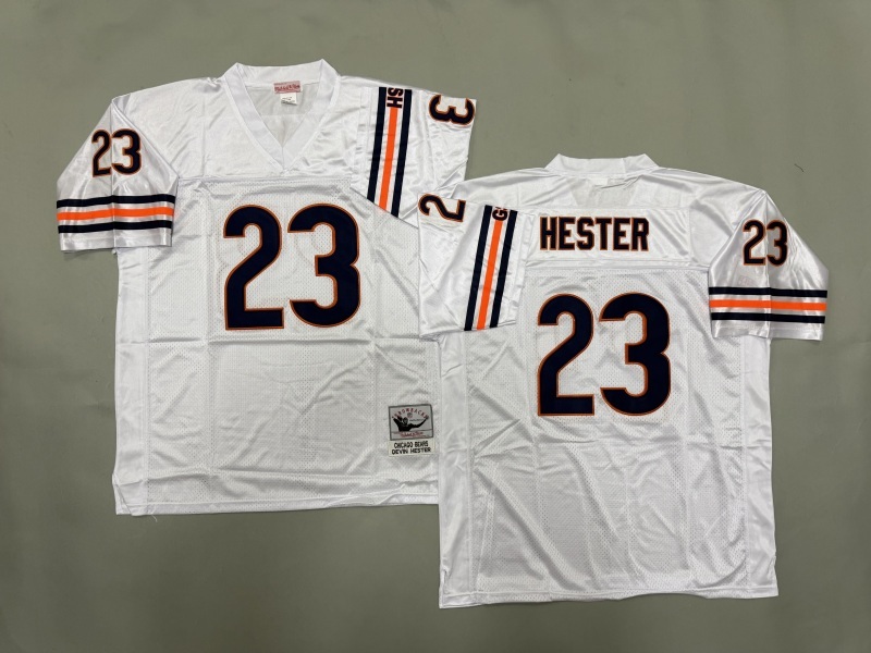Men 2025 Nike Chicago Bears #23 Hester white Throwback Limited NFL Jersey style 001
